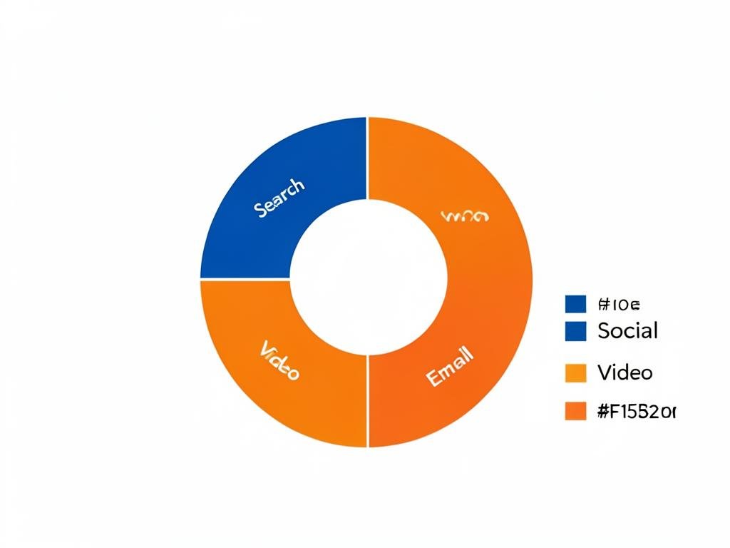 Budget split across marketing channels