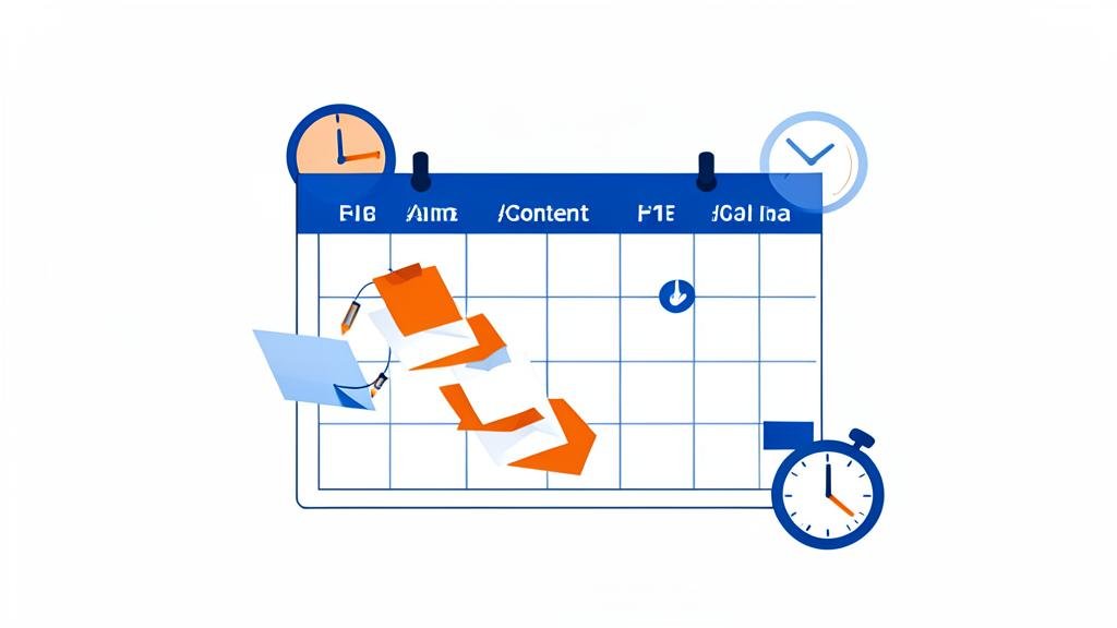 Content calendar illustration